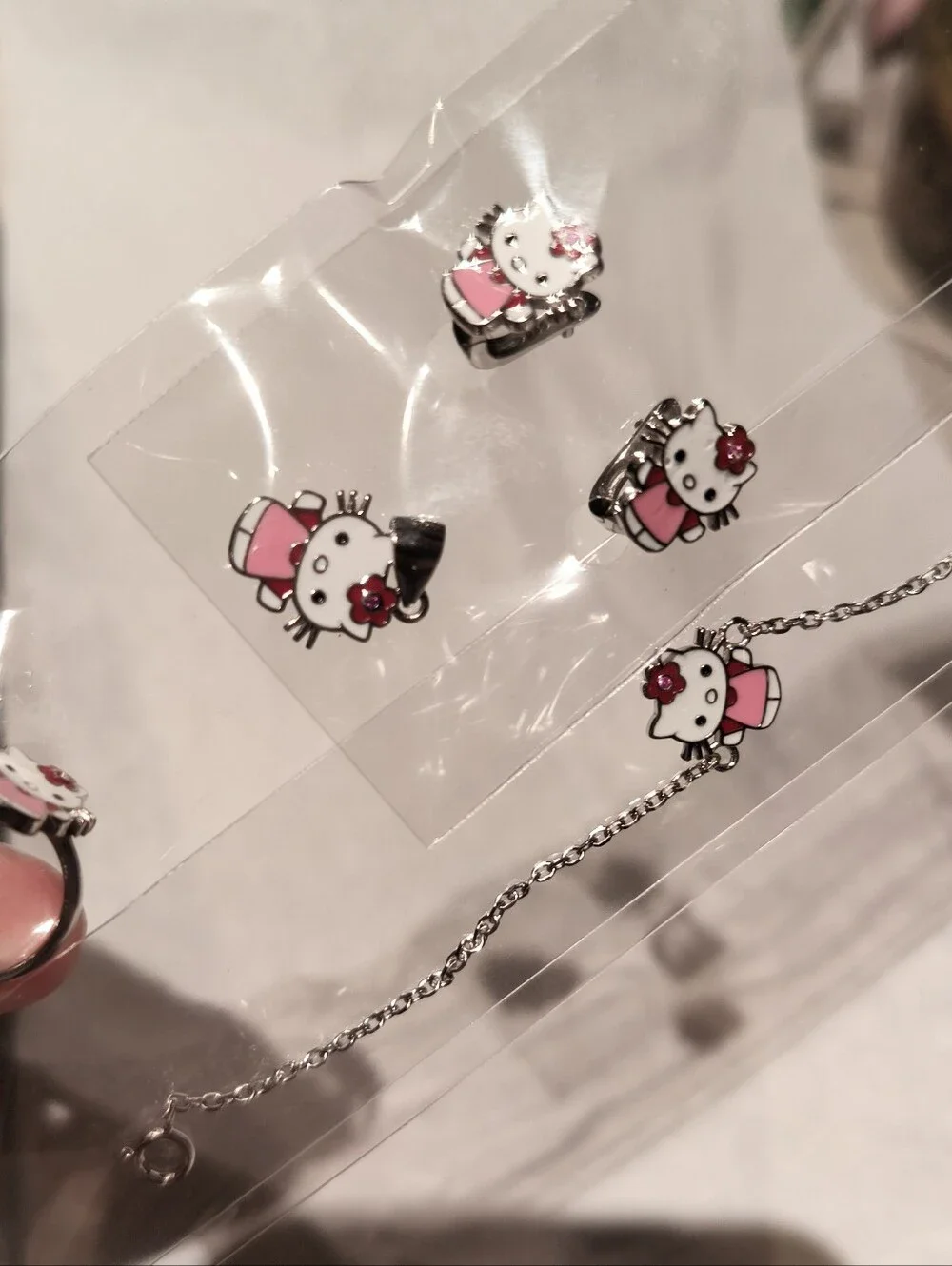 Sterling Silver Kitty Set 4pc
